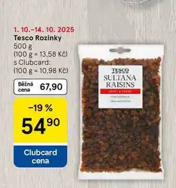Tesco Tesco Rozinky, 500 g nabídka