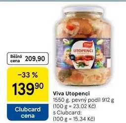 Tesco Viva Utopenci, 1550 g. pevný podíl 912 g nabídka