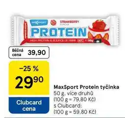 Tesco MaxSport Protein tyčinka, 50 g, více druhů nabídka