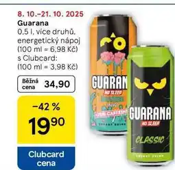Tesco Guarana, 0.5 l, více druhů nabídka
