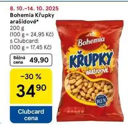 Tesco Bohemia Křupky arašídové, 200 g nabídka