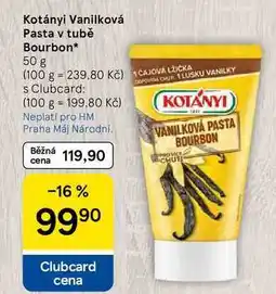 Tesco Kotányi Vanilková Pasta v tubě Bourbon, 50 g nabídka