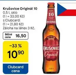 Tesco Krušovice Originál 10, 0.5 l nabídka