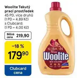Tesco Woolite Tekutý prací prostředek, 45 PD nabídka