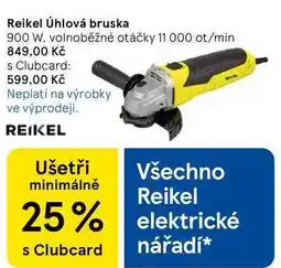 Tesco Reikel Úhlová bruska, 900 W. volnoběžné otáčky 11 000 ot/min nabídka