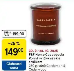 Tesco F&F Home Cappadocia Vonná svíčka ve skle s víčkem, 230 g, vůně nabídka