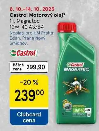 Tesco Castrol Motorový olej, 1 l, Magnatec 10W-40 A3/B4 nabídka