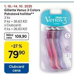Tesco Gillette Venus 3 Colors Pohotová holítka, 3 ks nabídka