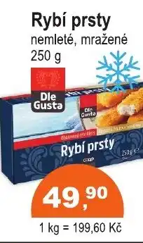 COOP DISKONT Rybí prsty nemleté, mražené nabídka