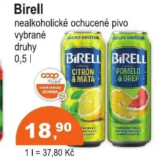 COOP DISKONT Birell nealkoholické ochucené pivo nabídka