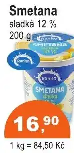 COOP DISKONT Ranko Smetana sladká 12% nabídka