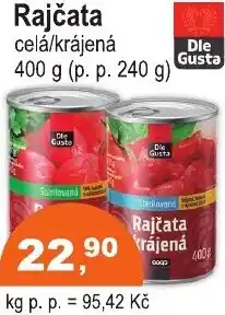 COOP DISKONT Rajčata celá/krájená nabídka