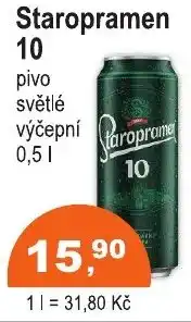 COOP DISKONT Staropramen 10 pivo světlé výčepní nabídka