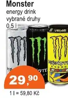 COOP DISKONT Monster energy drink nabídka