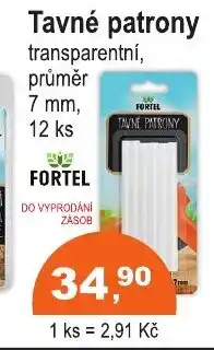 COOP DISKONT FORTEL Tavné patrony transparentní, průměr 7 mm nabídka