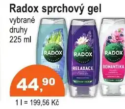 COOP DISKONT Radox sprchový gel nabídka