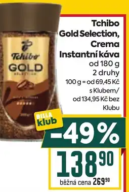 Billa Tchibo Gold Selection, Crema Instantní káva nabídka