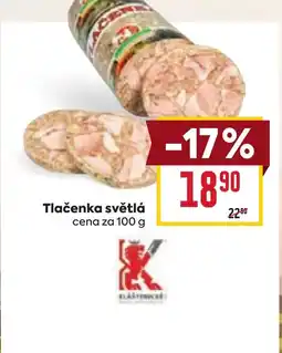 Billa Tlačenka světlá nabídka