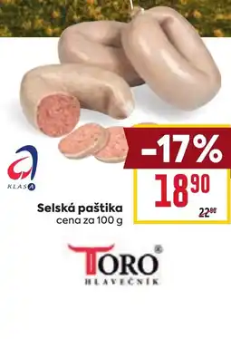 Billa Selská paštika nabídka