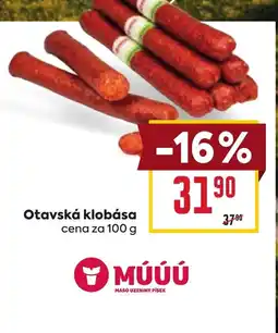 Billa Otavská klobása nabídka