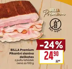 Billa BILLA Premium Pikantní slanina delikates nabídka