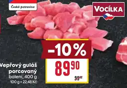 Billa Vepřový guláš porcovaný nabídka