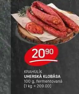 Flop KRAHULÍK UHERSKÁ KLOBÁSA 100 g, fermentovaná nabídka