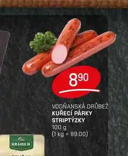 Flop KUŘECÍ PÁRKY STRIPTÝZKY 100 g nabídka