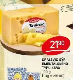 Flop KRALEVIC SÝR EMENTÁLSKÉHO TYPU 45% 100 g nabídka