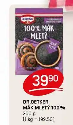 Flop DR.OETKER MÁK MLETÝ 100% 200 g nabídka