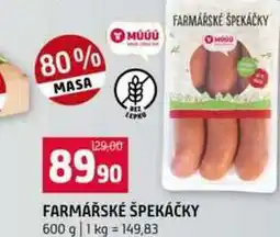 Terno FARMÁŘSKÉ ŠPEKÁČKY 600 g nabídka
