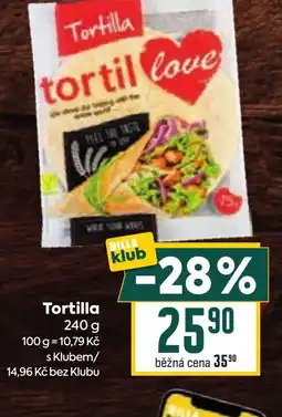 Billa Tortilla nabídka
