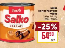 Billa Tatra Salko Kondenzované mléko nabídka