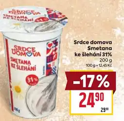Billa Srdce domova Smetana ke šlehání 31% nabídka