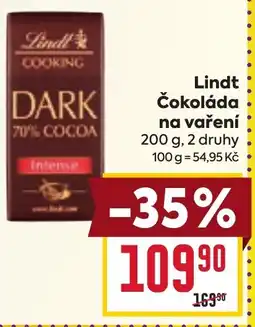 Billa Lindt Čokoláda na vaření nabídka