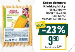 Billa Srdce domova Křehké plátky nabídka