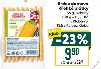 Billa Srdce domova Křehké plátky nabídka