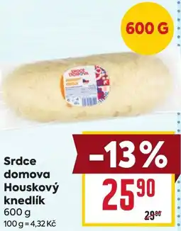Billa Srdce domova Houskový knedlík nabídka