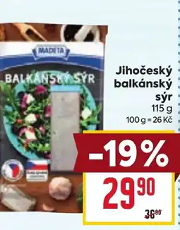 Billa Madeta Jihočeský balkánský sýr nabídka