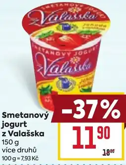 Billa Smetanový jogurt z Valašska nabídka
