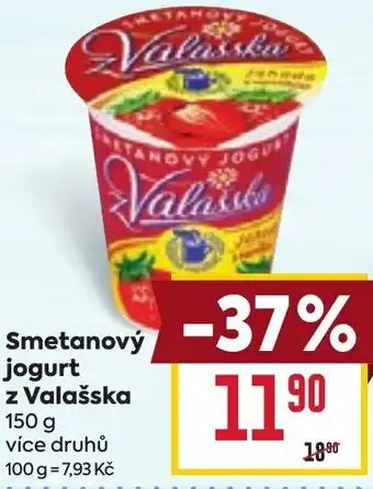 Billa Smetanový jogurt z Valašska nabídka