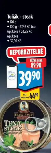 Albert Tuňák steak nabídka