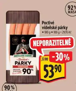 Albert Poctivé vídeňské párky nabídka