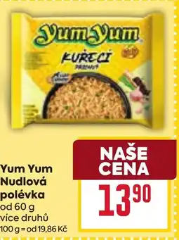 Billa Yum Yum Nudlová polévka nabídka