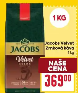 Billa Jacobs Velvet Zrnková káva nabídka
