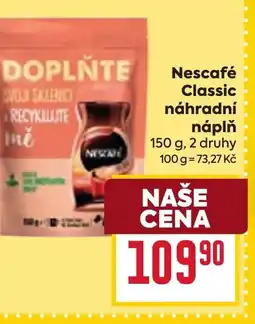 Billa Nescafé Classic náhradní náplň nabídka
