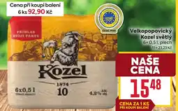 Billa Velkopopovický Kozel světlý nabídka