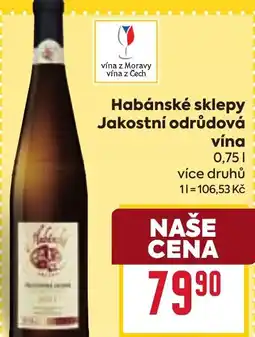 Billa Habánské sklepy Jakostní odrůdová vína nabídka