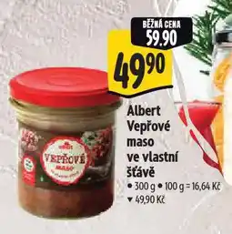 Albert Vepřové maso ve vlastní štávě nabídka