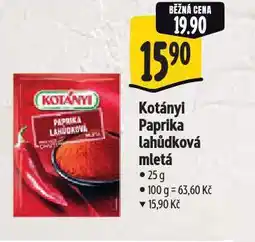Albert Kotányl paprika lahůdková mletá nabídka